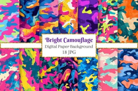 Download Bright Camouflage Seamless Background - Bright Collection
